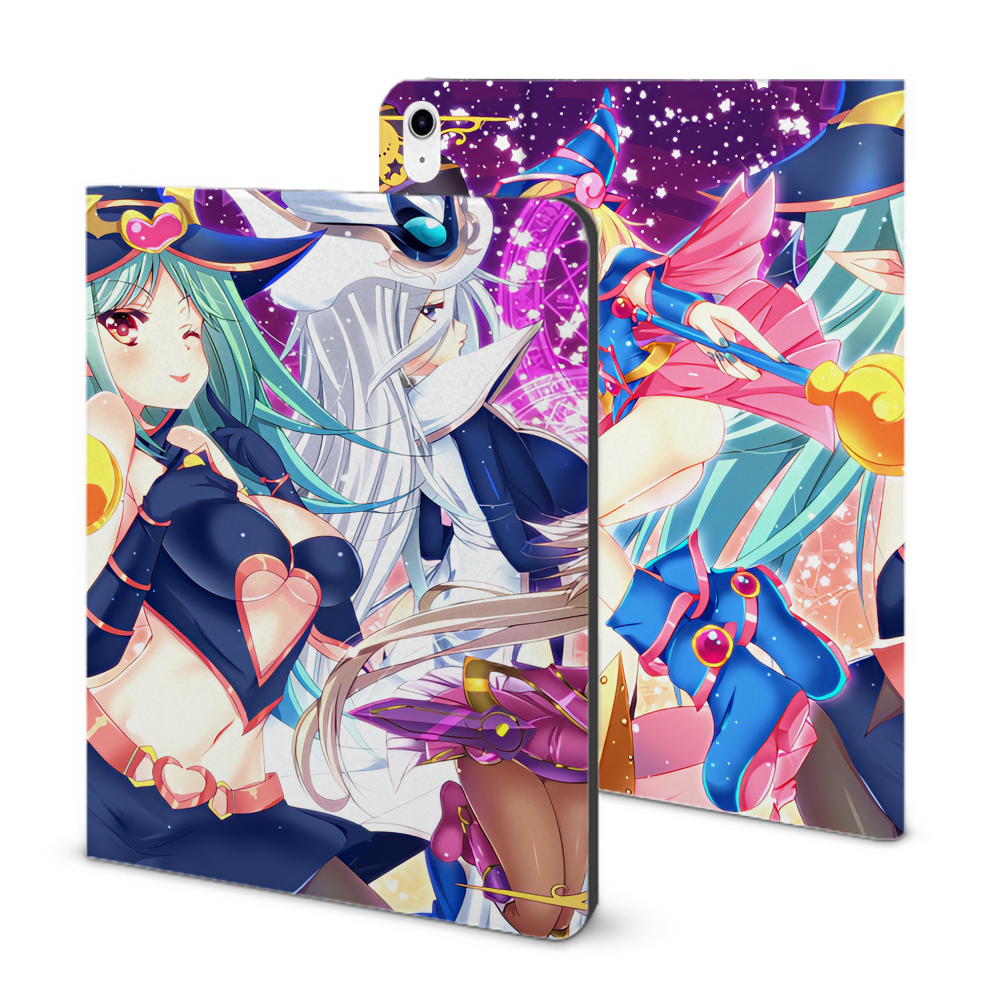 （画像用） 遊☆戯☆王 Yu-Gi-Oh! IPad ケース ブック型 PUレザー TPU 耐衝撃 軽量 薄型 ペン収納なし 全面保護 IPad 各モデル対応